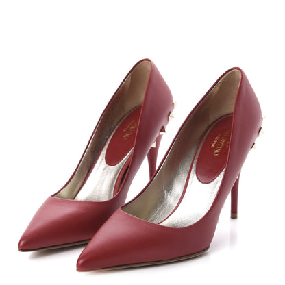 Valentino Garavani Nappa Rockstud Jaw Stud 100mm Pumps 37 Rosso Valentino 3 of 9