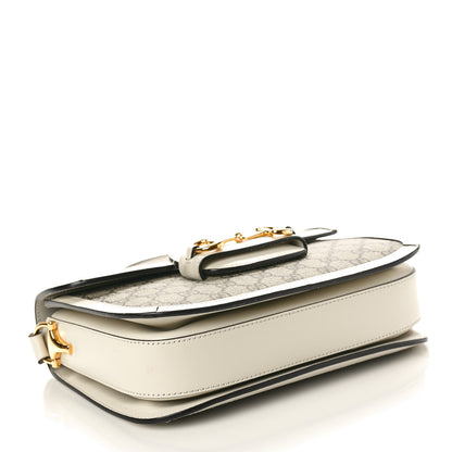 Gucci GG Supreme Monogram Horsebit 1955 Shoulder Bag Beige Mystic White 4 of 10