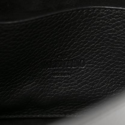 Valentino Garavani Pebbled Calfskin Medium Rockstud Flip Lock Crossbody Bag Black 6 of 10