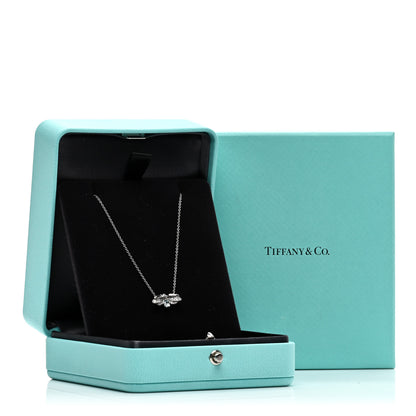 Tiffany Platinum Diamond Aquamarine Paper Flowers Firefly Pendant Necklace 5 of 5