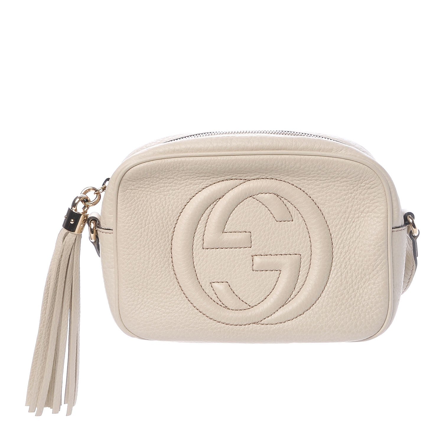 Gucci Pebbled Calfskin Small Soho Disco Bag Off White 1 of 7