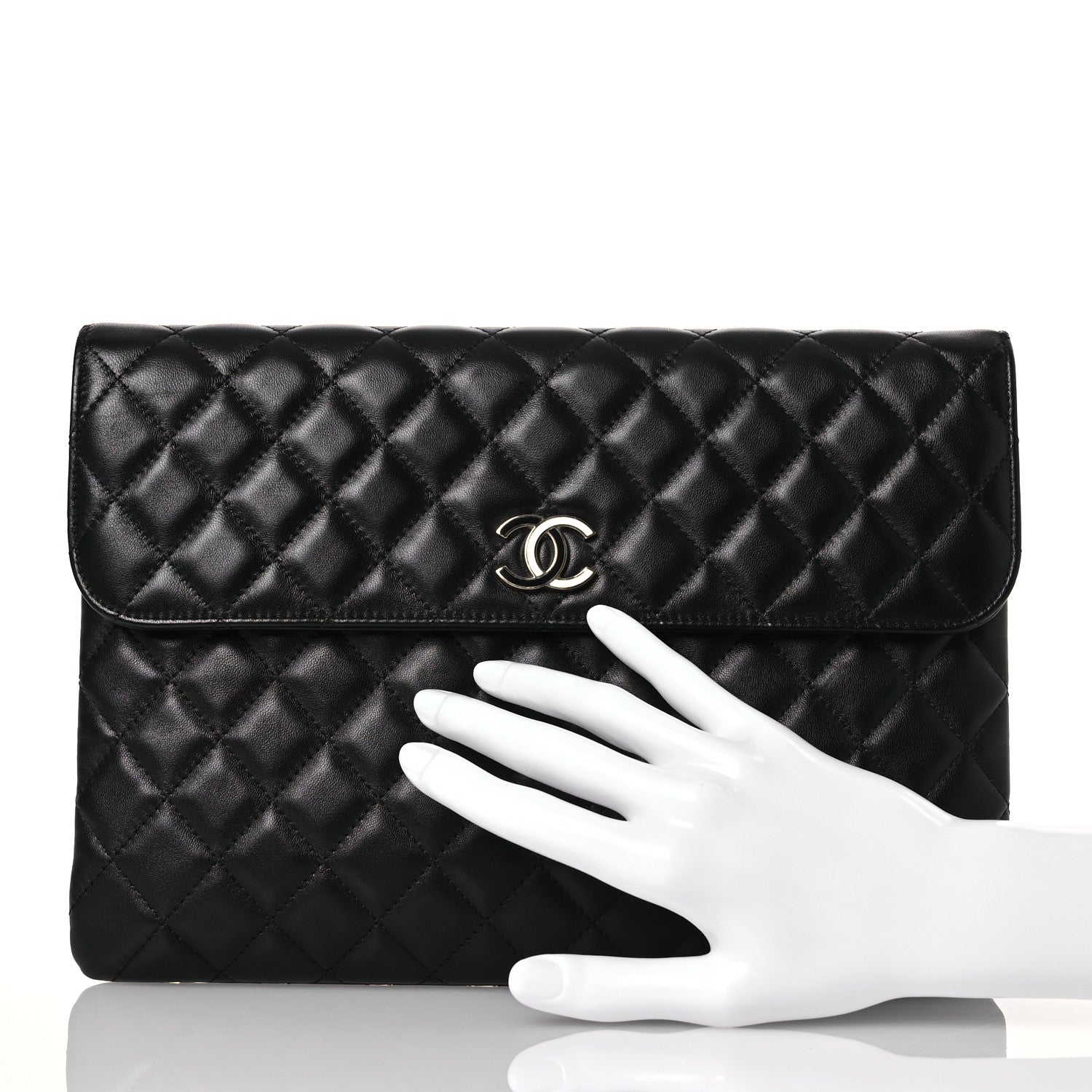 Chanel Quilted Flap Clutch Black 2 of 12