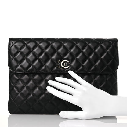Chanel Quilted Flap Clutch Black 2 of 12