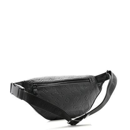 Louis Vuitton Calfskin Monogram Shadow Discovery Bumbag Black 3 of 9