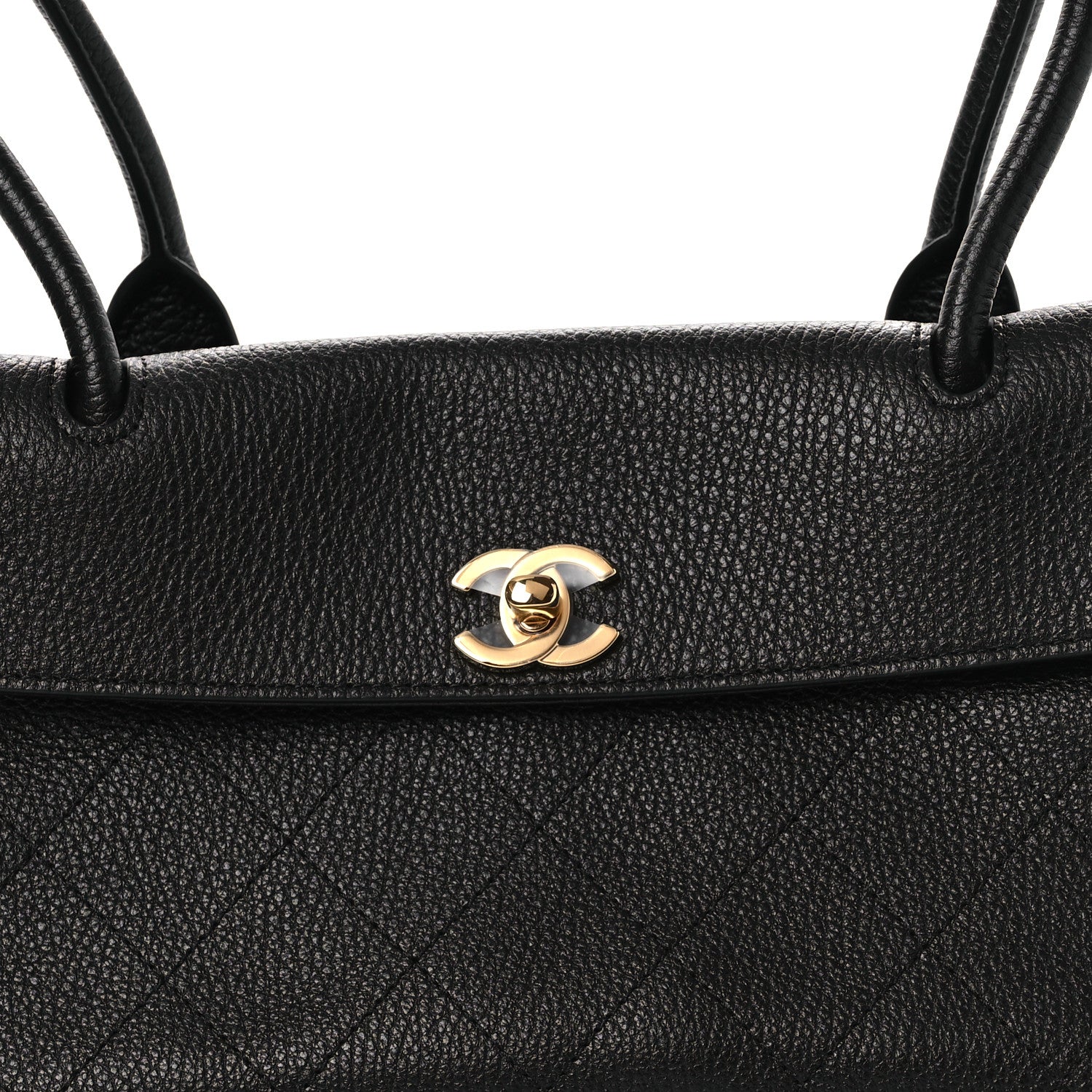 Chanel Grained Calfskin Stitched Urban Essentials Small Shopping Bag Black 8 of 11