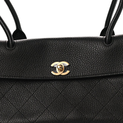 Chanel Grained Calfskin Stitched Urban Essentials Small Shopping Bag Black 8 of 11