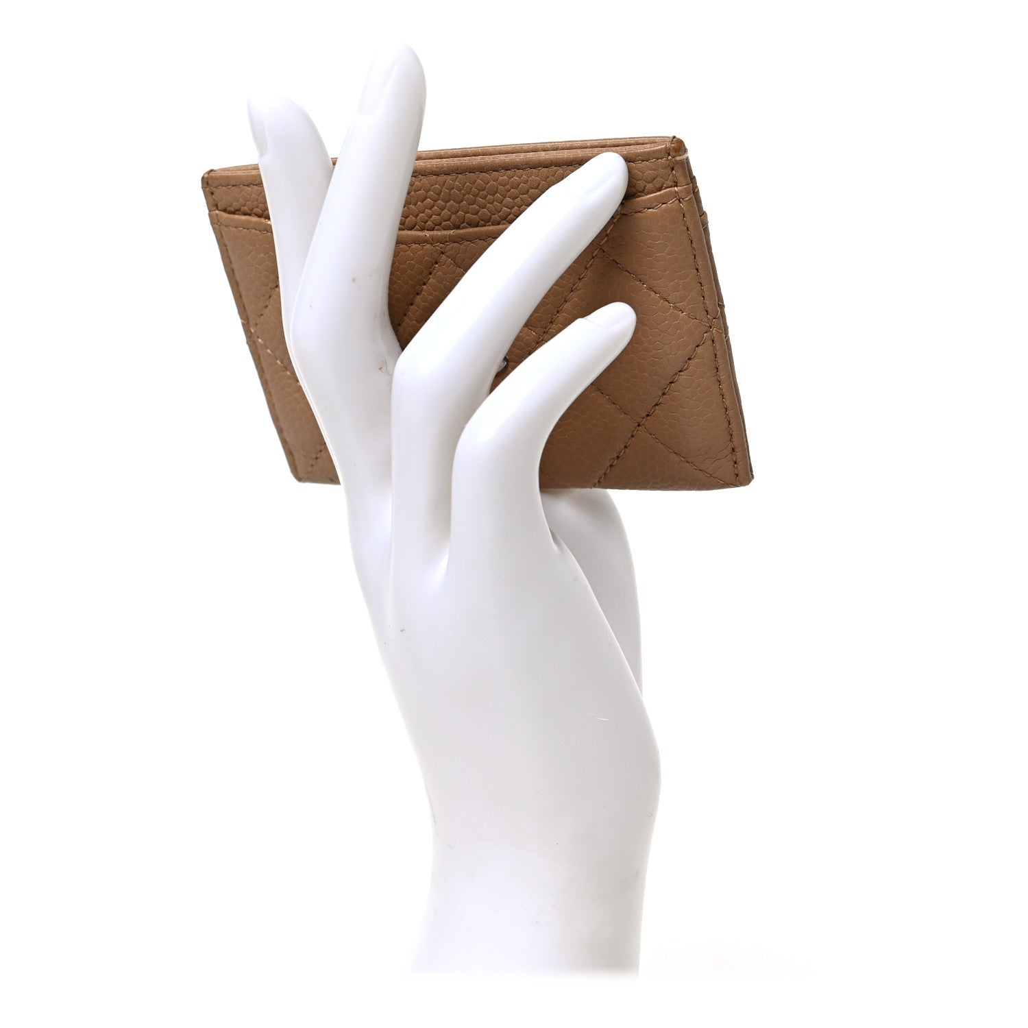 Chanel Caviar Quilted Card Holder Beige 2 of 7