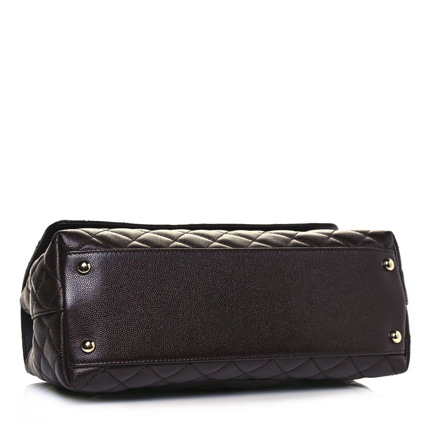 Chanel Caviar Quilted Small Coco Handle Flap Dark Brown 4 of 13