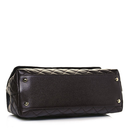 Chanel Caviar Quilted Small Coco Handle Flap Dark Brown 4 of 13