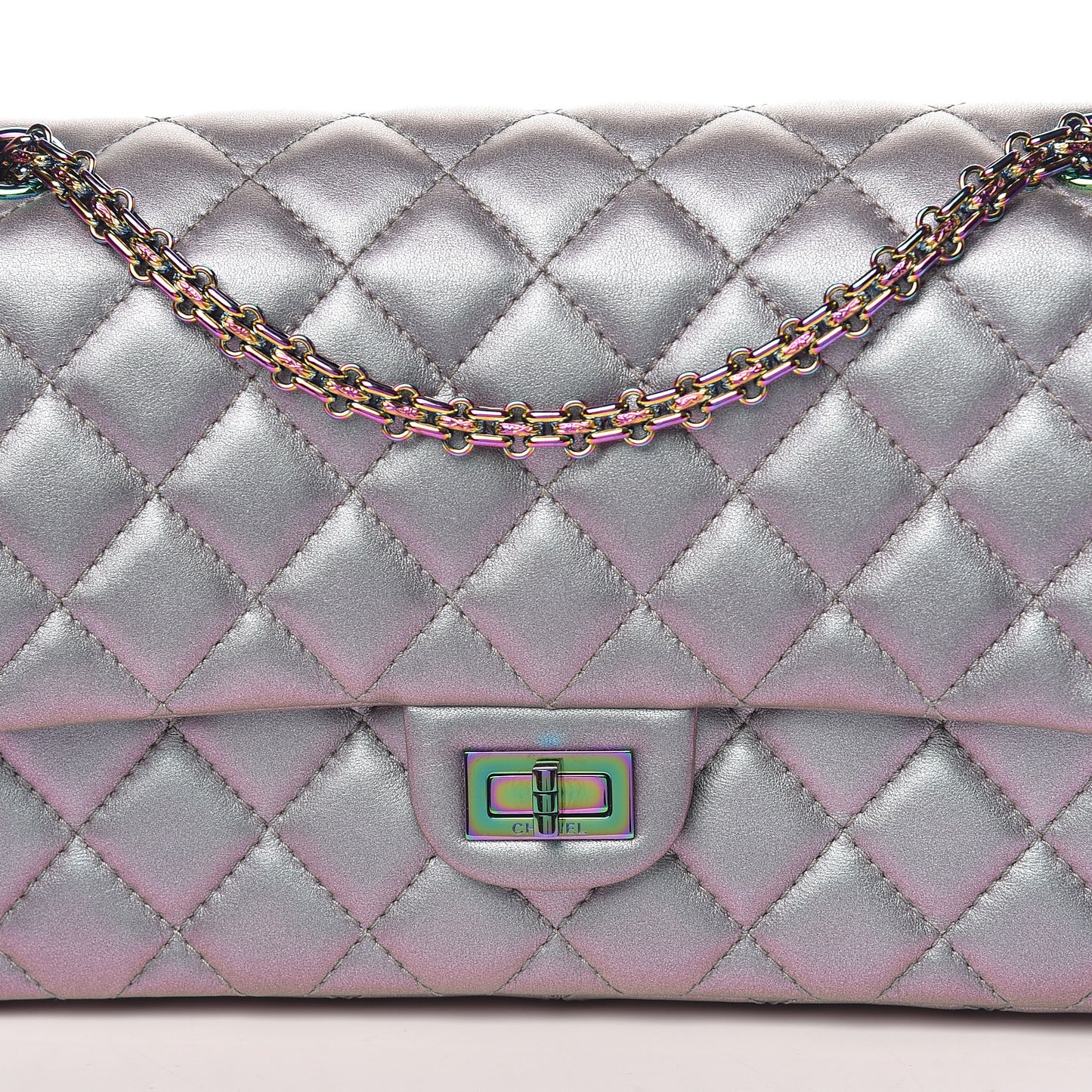 Iridescent Lambskin Quilted 2.55 Reissue 226 Flap Light Purple