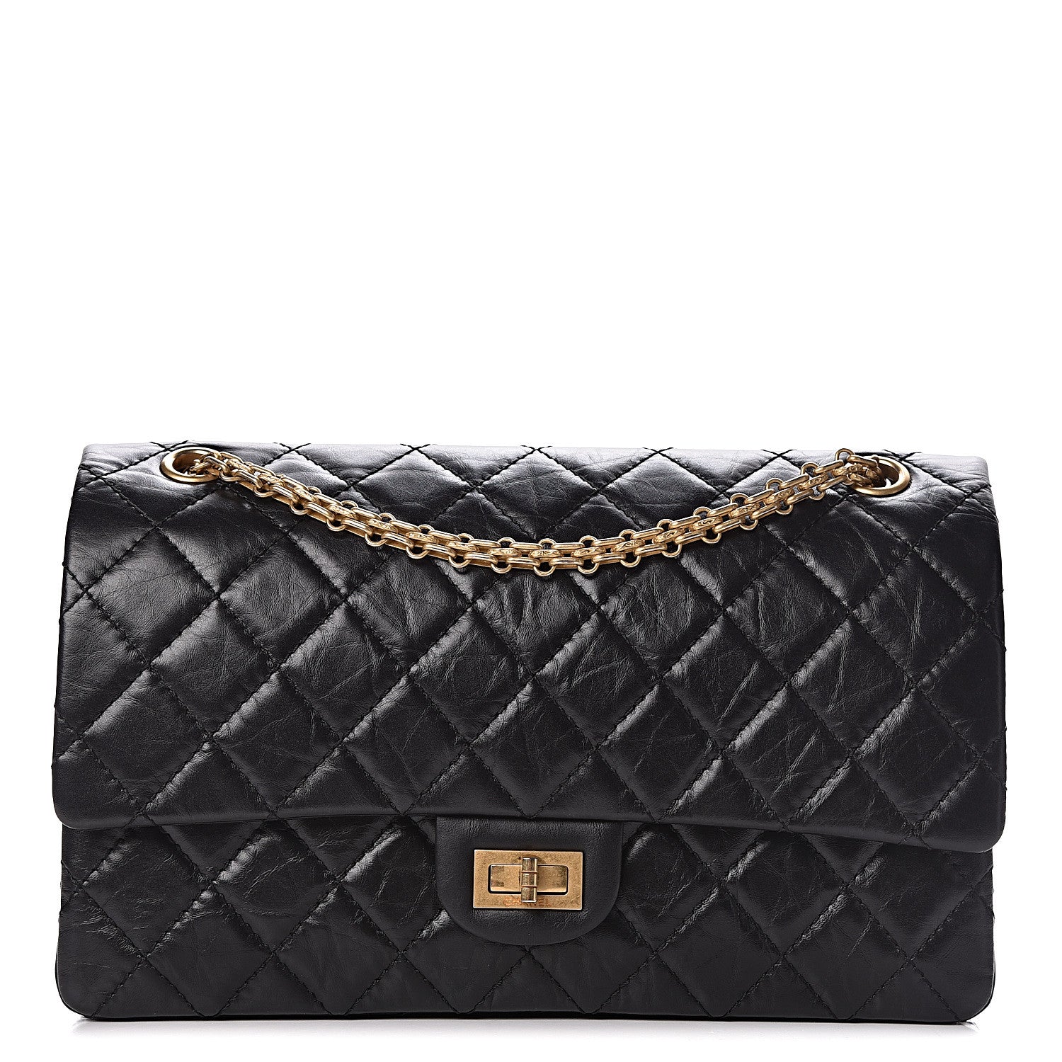 Chanel Aged Calfskin Quilted 2.55 Reissue 226 Flap Black 1 of 12