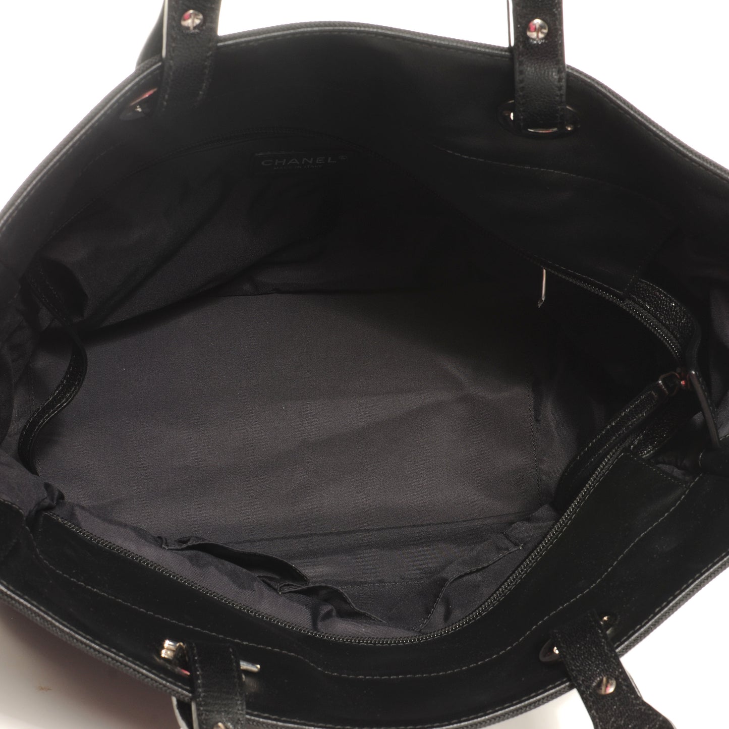 Coated Canvas Large Paris Biarritz Tote Black