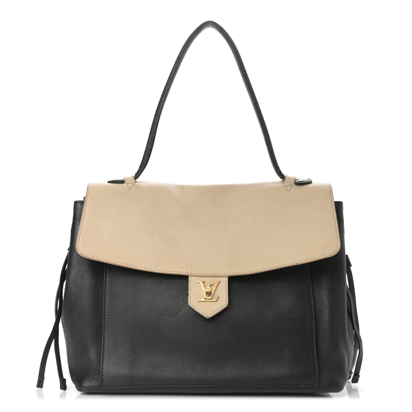 Calfskin Lockme MM Vanille Black