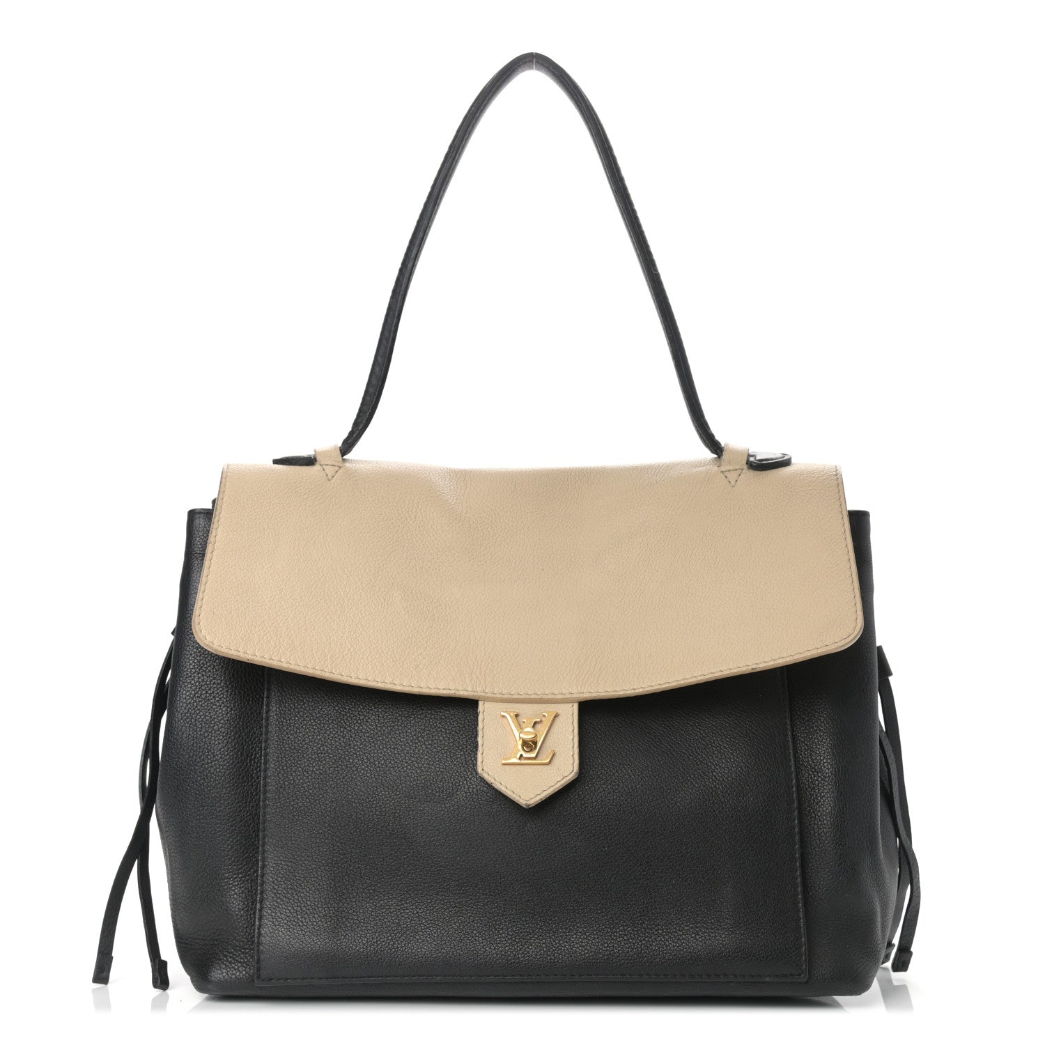 Louis Vuitton Calfskin Lockme MM Vanille Black 1 of 22