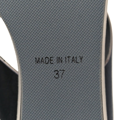 Fendi Nappa Criss Cross Platform Sandals 37 Black White 6 of 8