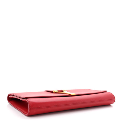 Saint Laurent Calfskin Classic Y Ligne Clutch Red 4 of 15
