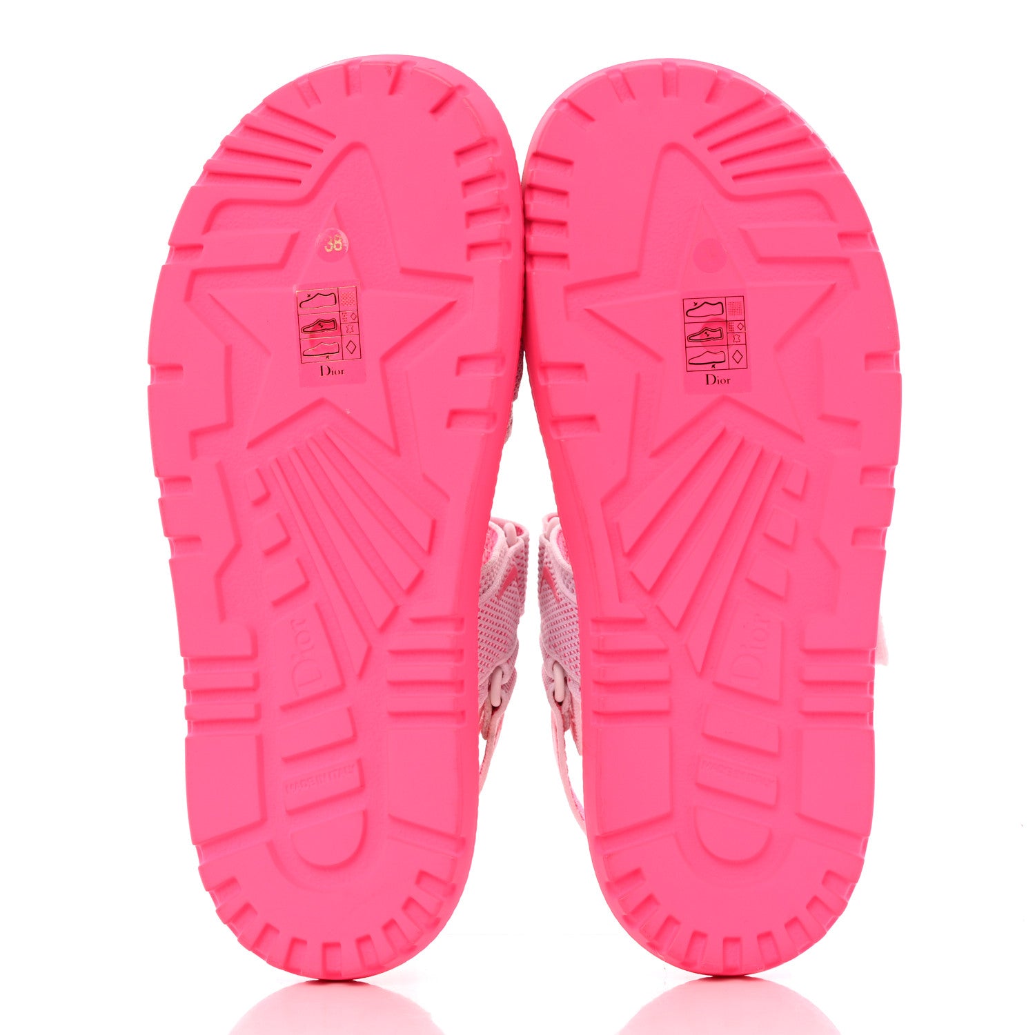 Christian Dior Technical Knit Jute Dioract 10mm Sandals 38 White Fuchsia 5 of 10