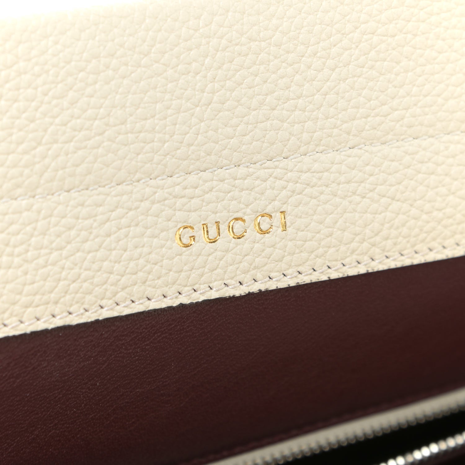 Gucci Grainy Calfskin Medium Zumi Top Handle Bag Mystic White 6 of 13