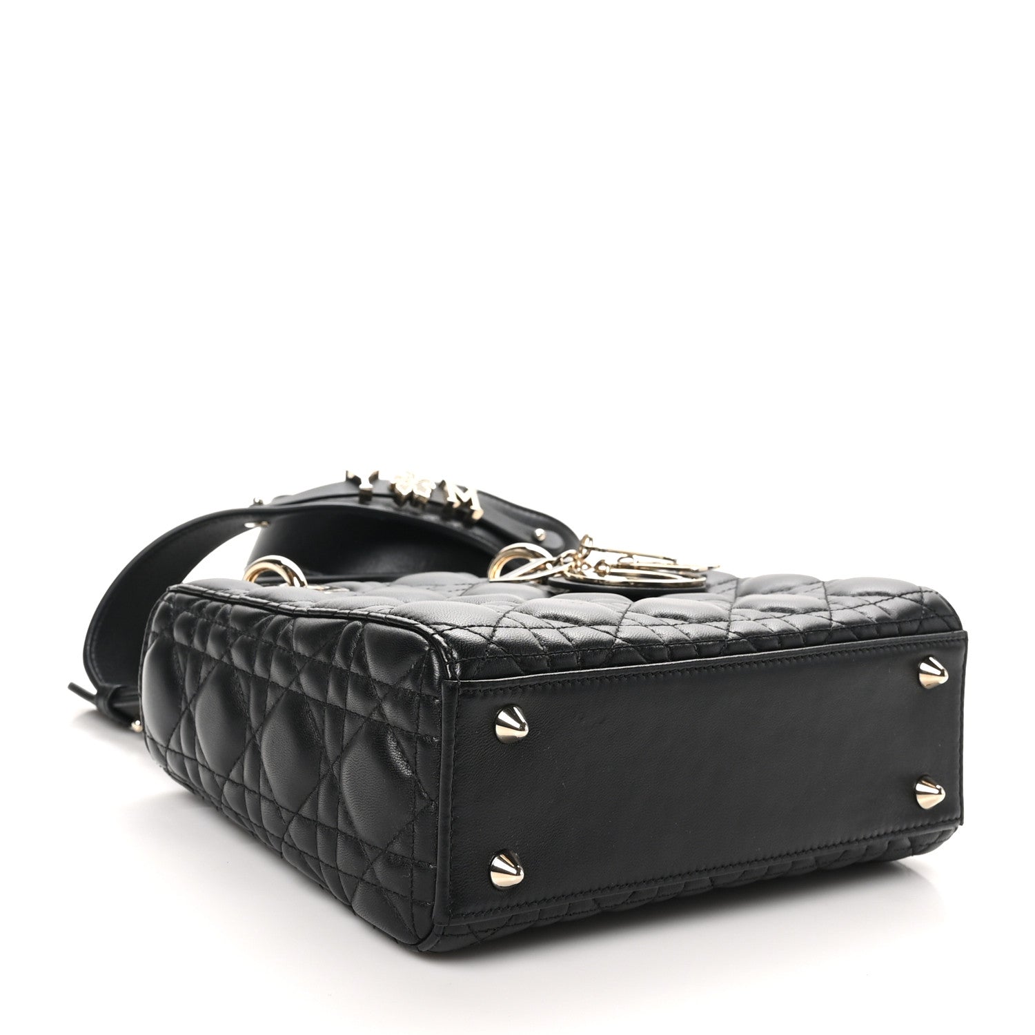Christian Dior Lambskin Cannage Small My ABCDior Lady Dior Black 4 of 11