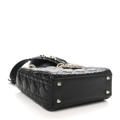Christian Dior Lambskin Cannage Small My ABCDior Lady Dior Black 4 of 11