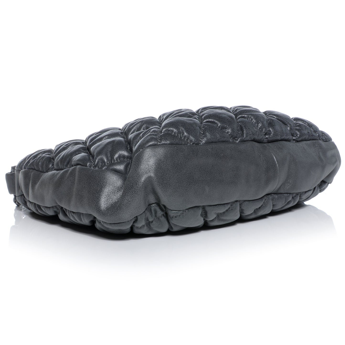 Leather Bubble Quilt Hobo Grey