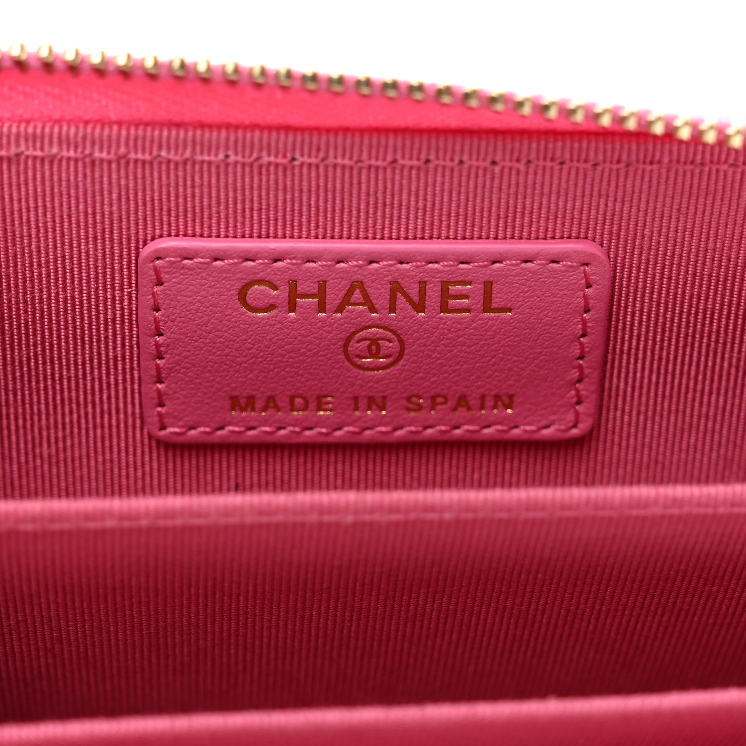Chanel Caviar Quilted Zip Coin Purse Pink 6 of 7