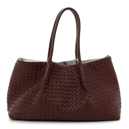 Bottega Veneta Calfskin Intrecciato Pinacoteca Reversible Tote Madder Brown Lunar 1 of 11