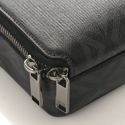 Christian Dior Coated Canvas CD Diamond Messenger Pouch Black 7 of 8