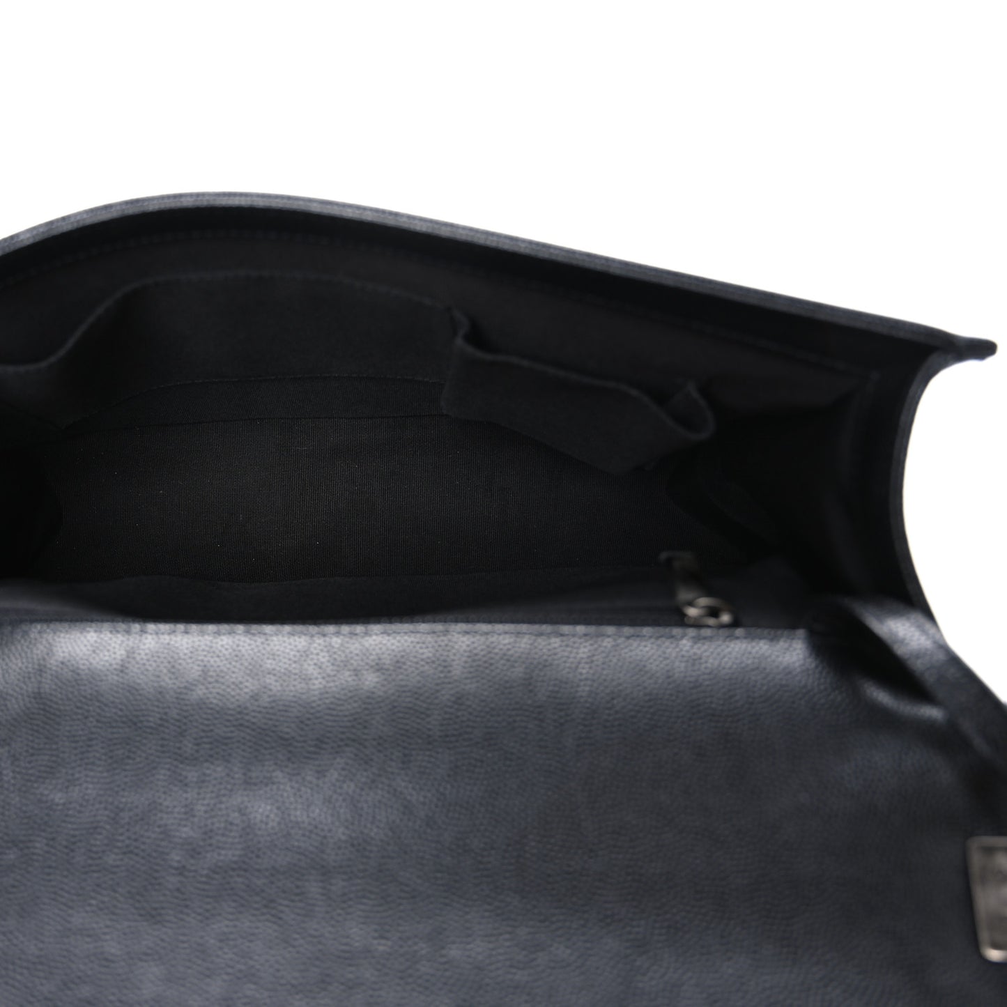 Caviar Quilted Large Boy Flap Black