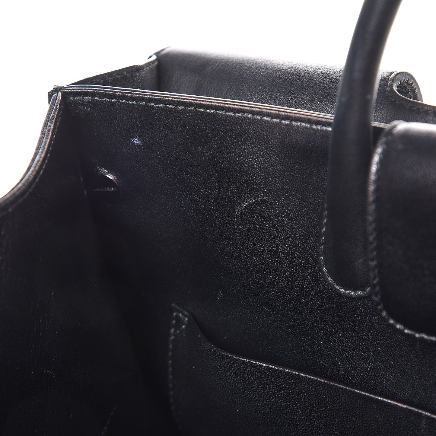 Grained Calfskin Large Diorever Flap Black