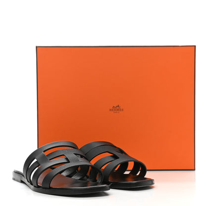 Hermes Calfskin Amore Sandals 38 Black 11 of 11