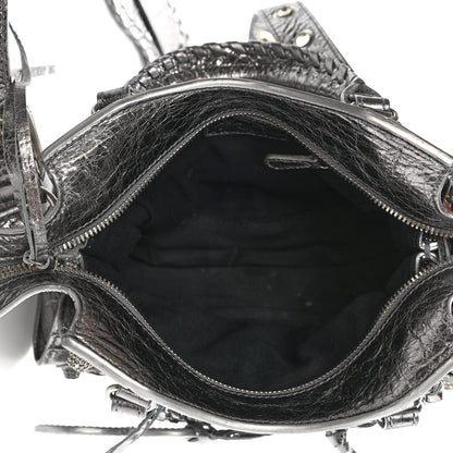 Balenciaga Agneau Arena Crystal Neo Cagole Handbag XS Silver 5 of 10