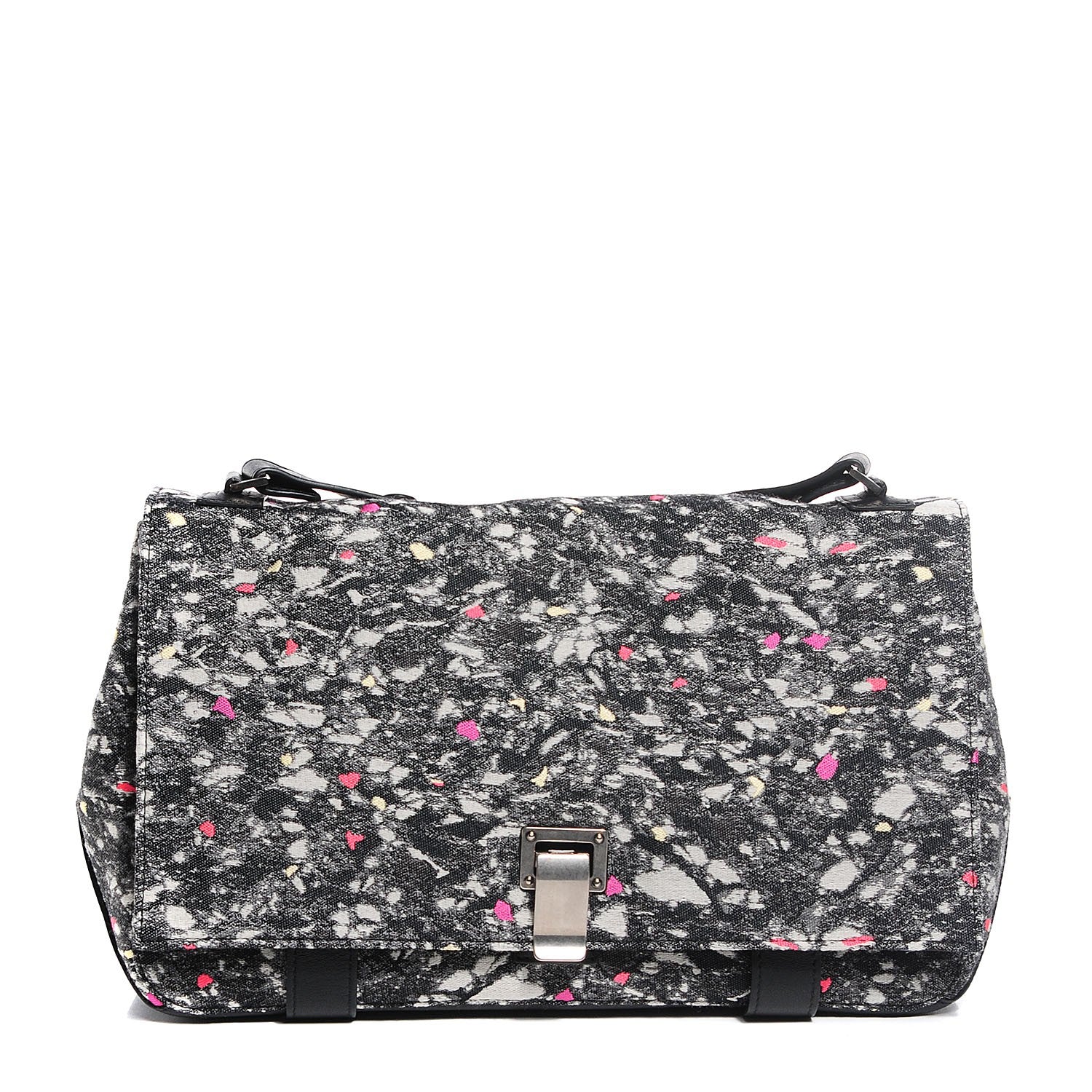 Proenza Schouler Wool Carpet Pad Large Courier Shoulder Bag Grey Multicolor 1 of 10