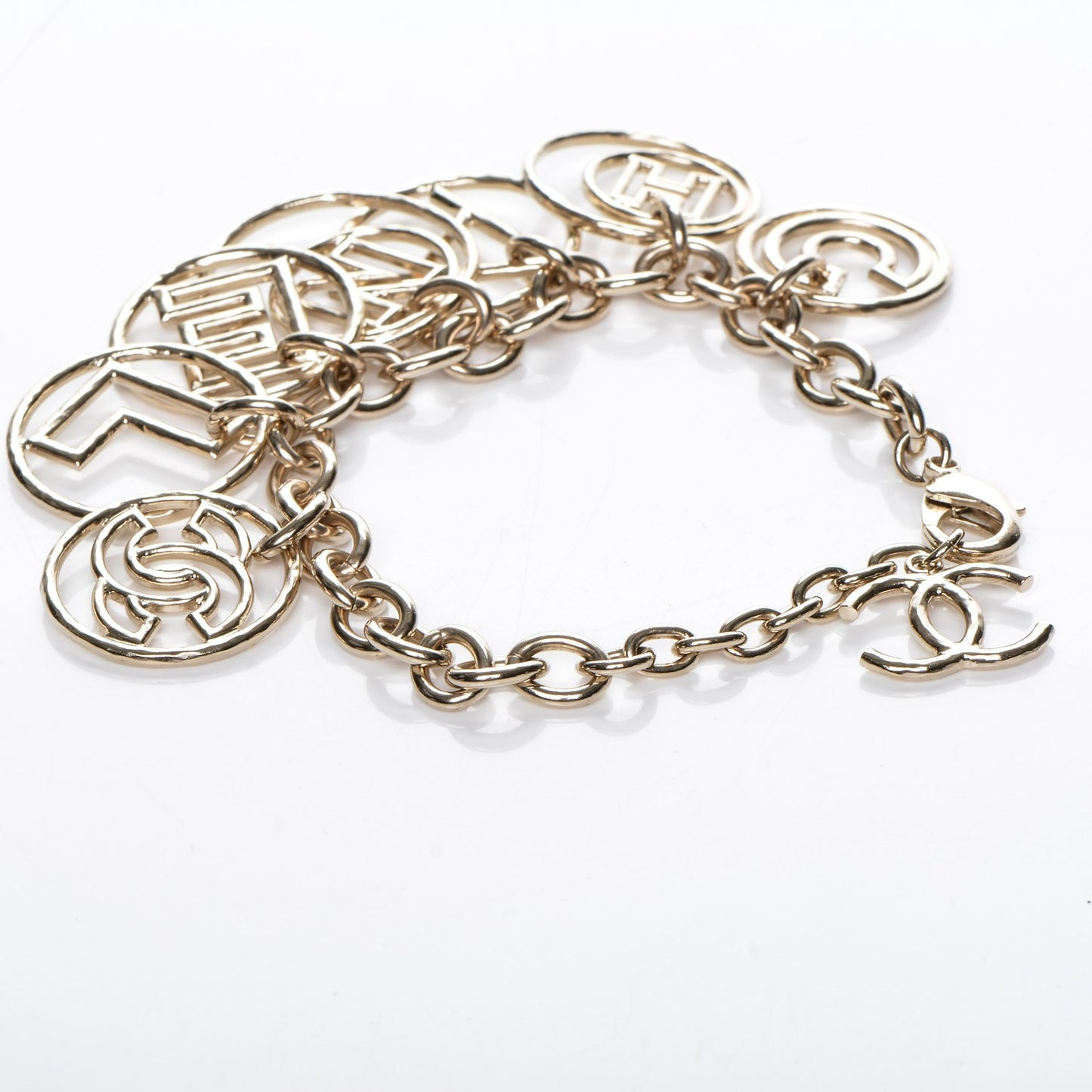 CC Logo Charms Bracelet Gold