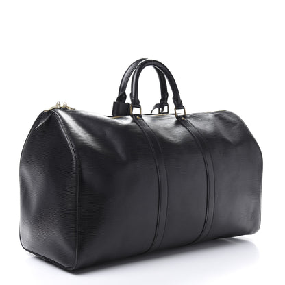 Louis Vuitton Epi Keepall 50 Black 2 of 13