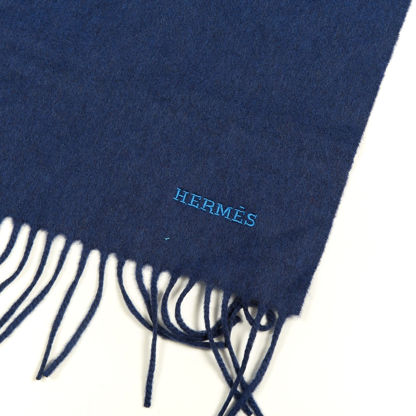 Cashmere Wool Space University Muffler Bleu Outremer