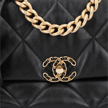 Chanel Lambskin Quilted Medium Chanel 19 Flap Black 8 of 10