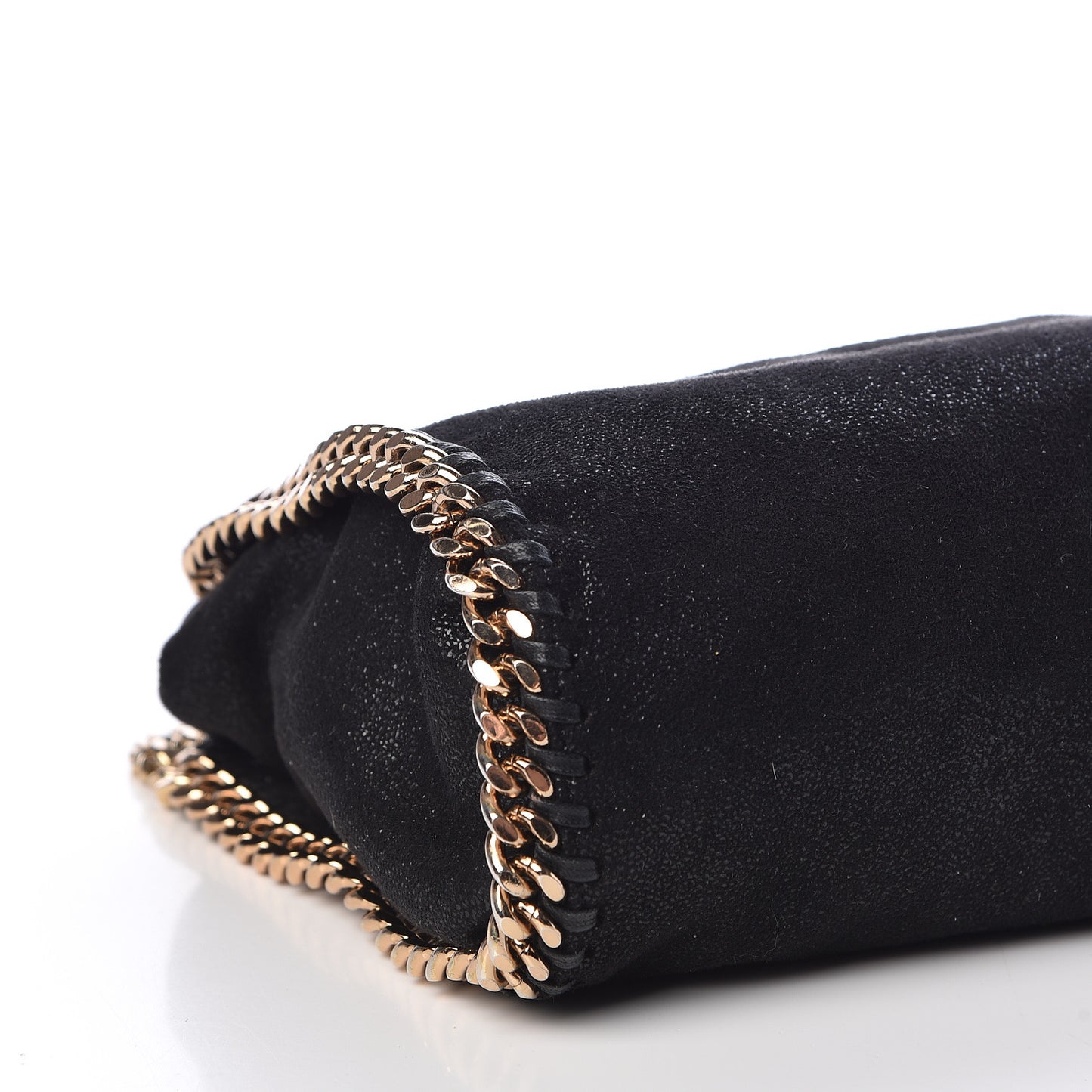 Shaggy Deer Mini Falabella Fold Over Tote Black