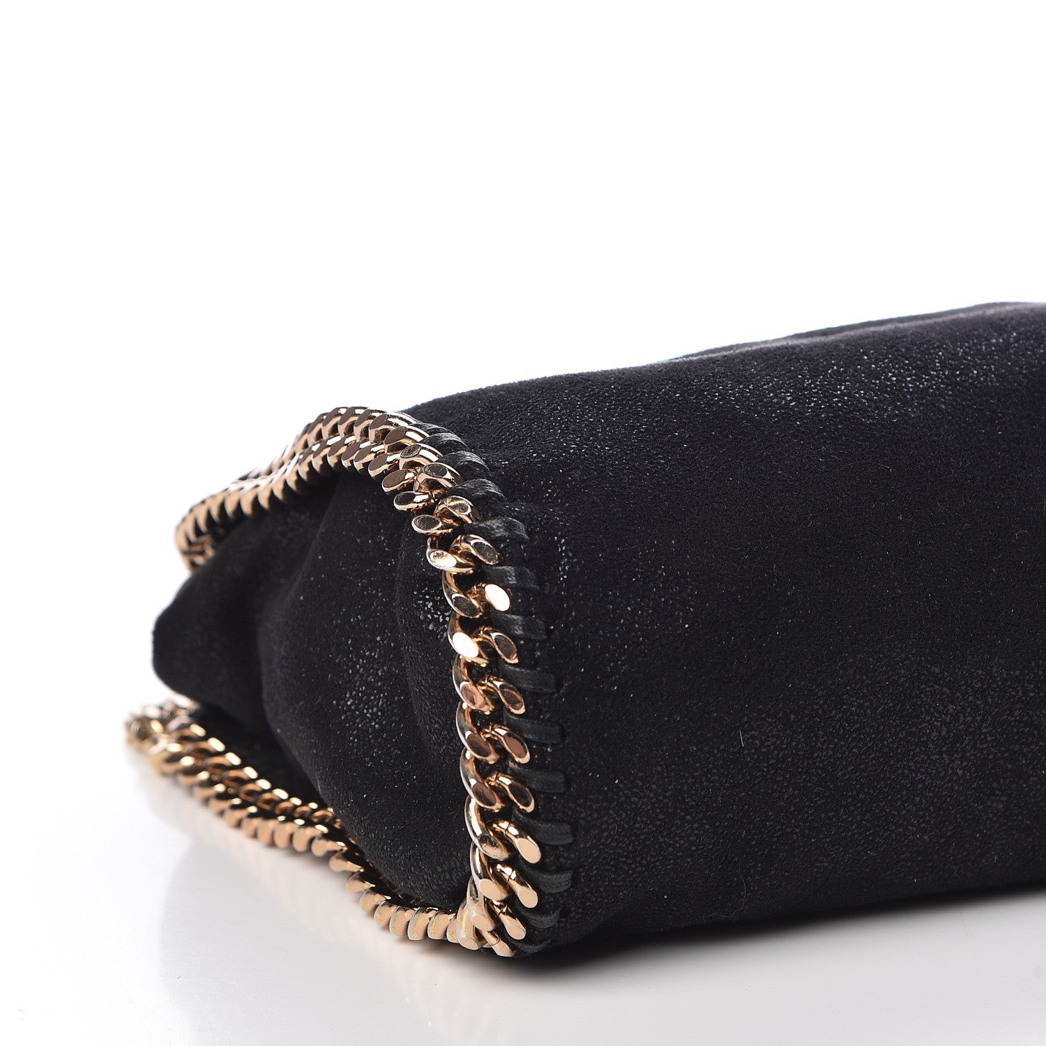 Stella McCartney Shaggy Deer Mini Falabella Fold Over Tote Black 8 of 10