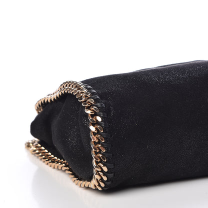 Stella McCartney Shaggy Deer Mini Falabella Fold Over Tote Black 8 of 10