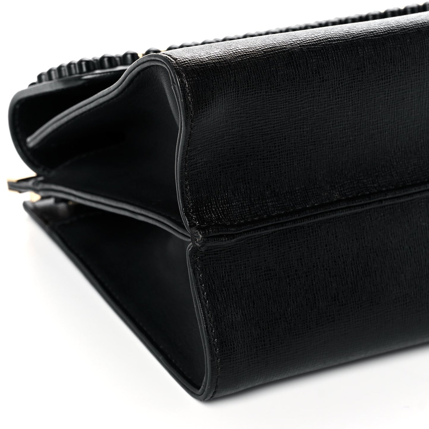 Vitello Elite Studded Monster Mini Demi Jour Shoulder Bag Black