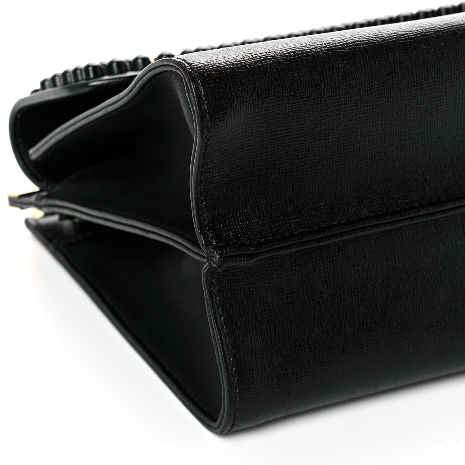 Fendi Vitello Elite Studded Monster Mini Demi Jour Shoulder Bag Black 11 of 12