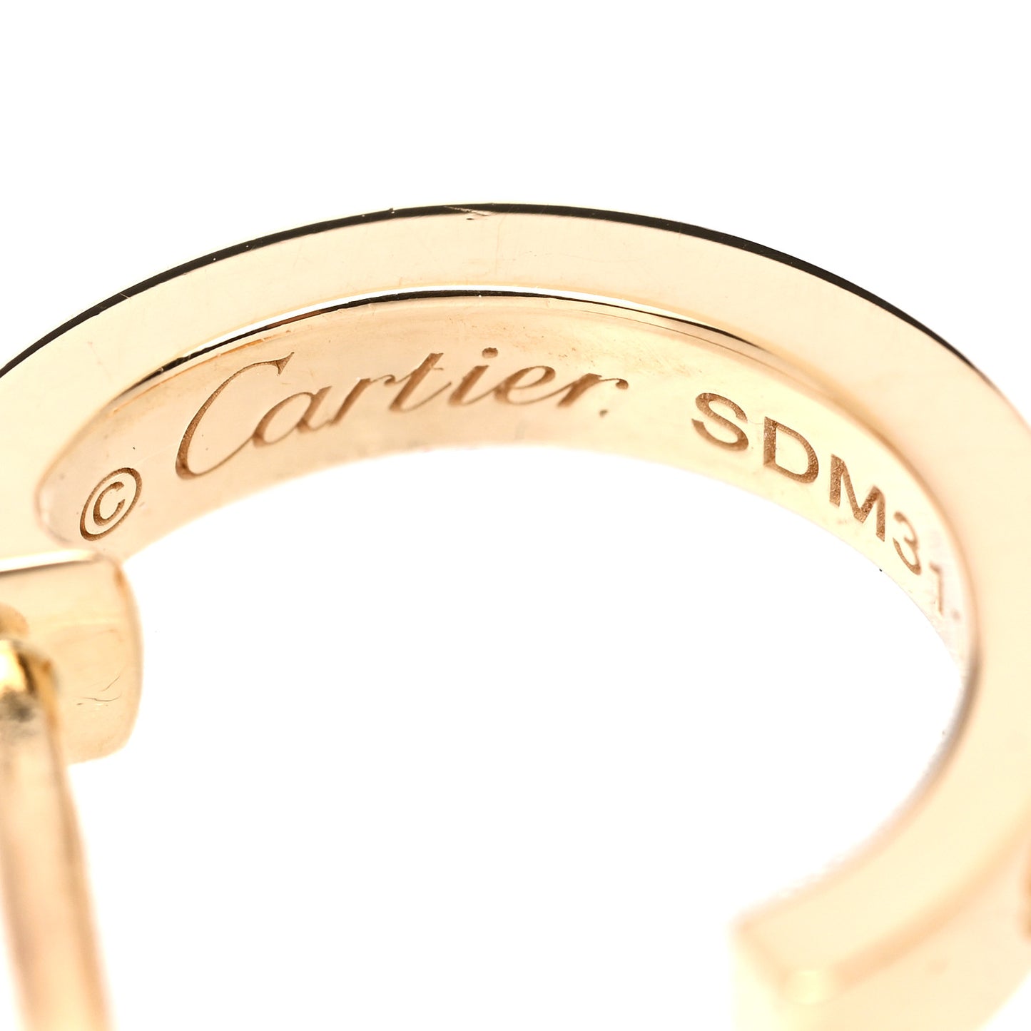 18K Yellow Gold Small LOVE Hoop Earrings