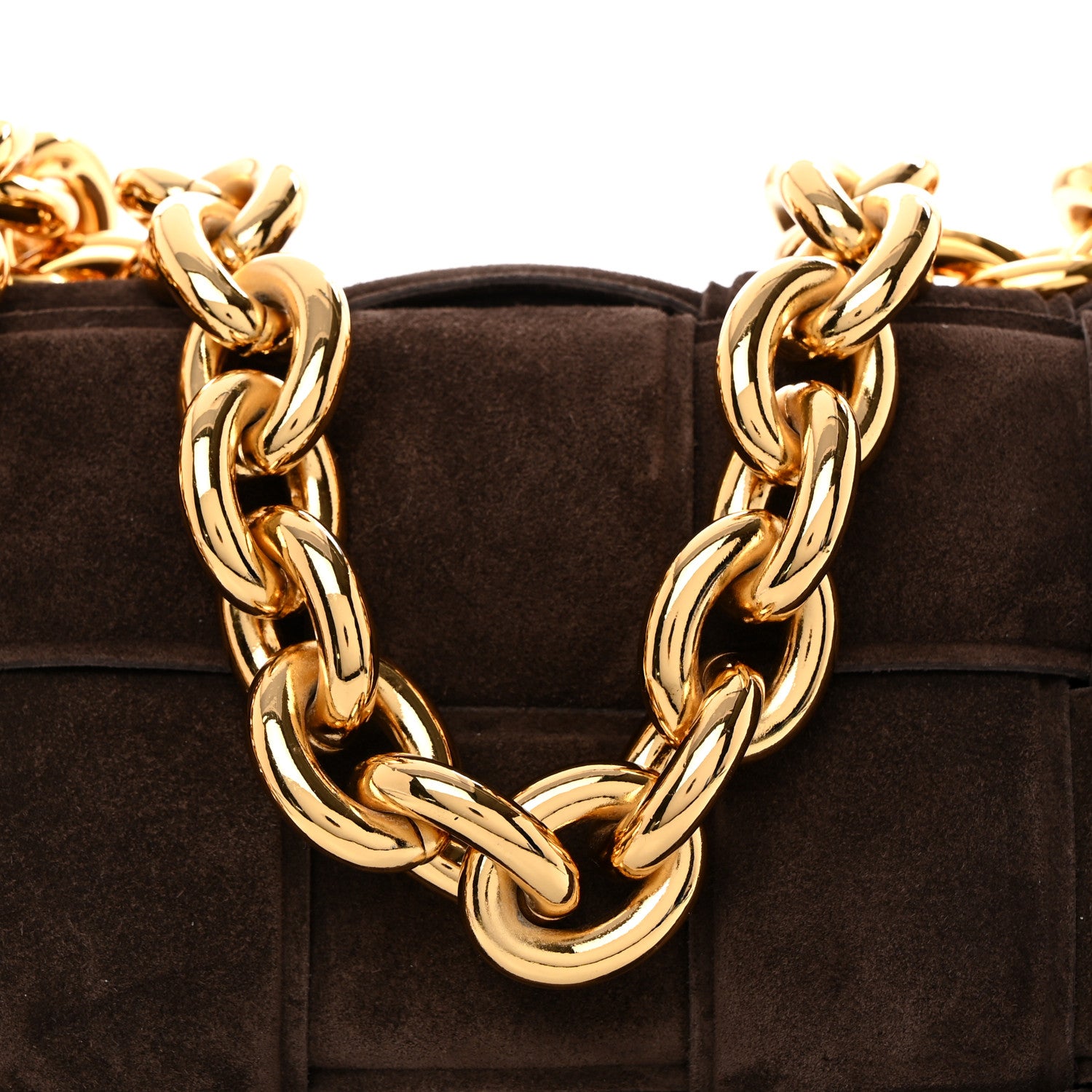 Bottega Veneta Suede Maxi Intrecciato Padded Chain Cassette Crossbody Bag Fondant 9 of 11