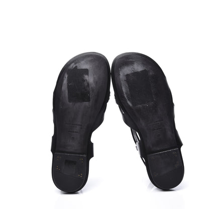 Saint Laurent Calfskin Culver Flat Sandals 39 Black 6 of 10