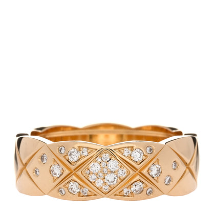 Chanel 18K Yellow Gold Diamond Small Coco Crush Ring 54 7 1 of 5