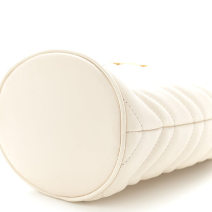 Gucci Calfskin Matelasse Mini GG Marmont 2.0 Bucket Bag White 10 of 10