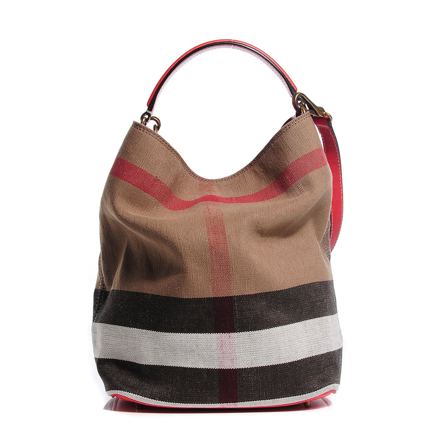 Canvas Mega Check Medium Susanna Hobo Red