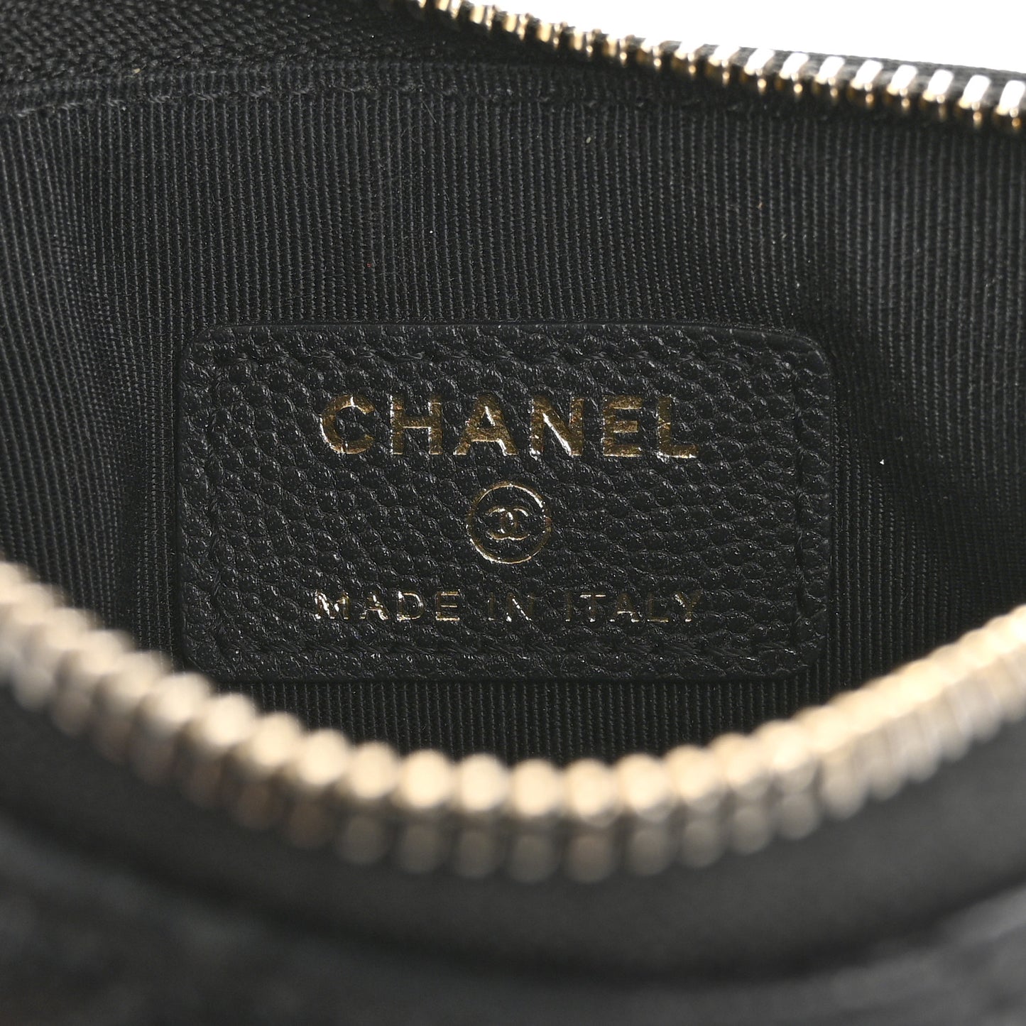 Caviar Quilted Small Cosmetic Case Black