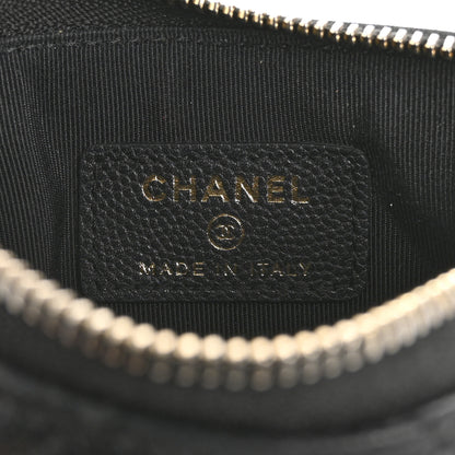 Chanel Caviar Quilted Small Cosmetic Case Black 6 of 12